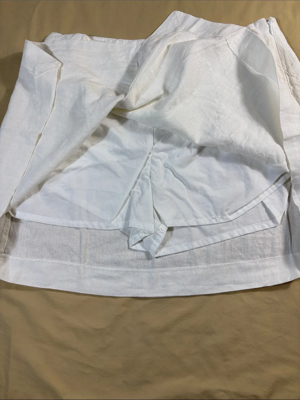 A New Day Linen Blend Wrap Mini Skort White Women's Plus Size 14 NWT